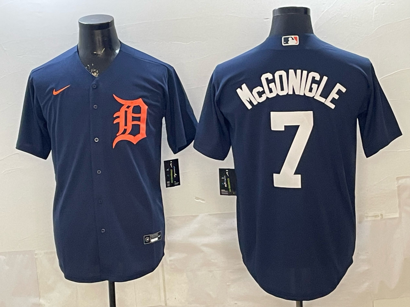 Men Detroit Tigers #7 McGonigle blue Game Nike MLB Jersey 04020013